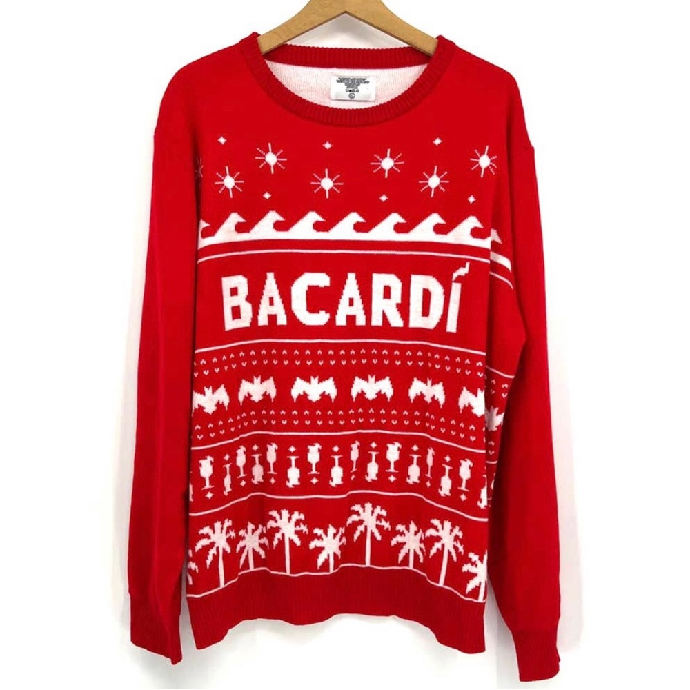 Bacardi ugly sweater. Bacardi rum knit sweater